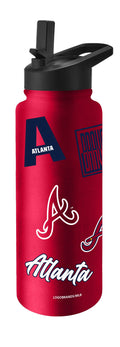 Atlanta Braves Quencher Bottle 34oz Stainless Steel Dreamweave-0