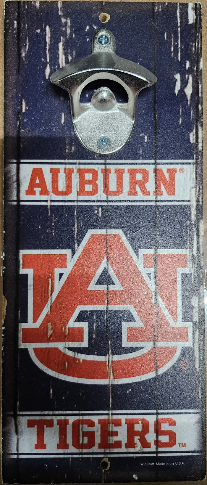 Auburn Tigers Sign Wood 5x11 Bottle Opener Alternate-0
