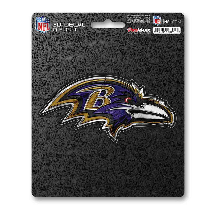 Baltimore Ravens Decal 5x8 Die Cut 3D Logo Design-0