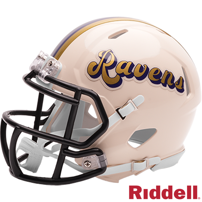 Baltimore Ravens Helmet Riddell Replica Mini Speed Style Retro Collection-3