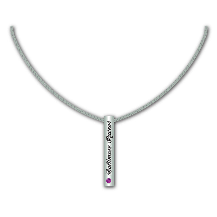 Baltimore Ravens Necklace Silver Bar-0