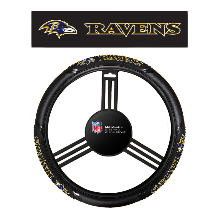 Baltimore Ravens Steering Wheel Cover Massage Grip Style CO-0