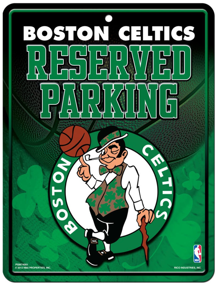 Boston Celtics Sign Metal Parking - Special Order-0
