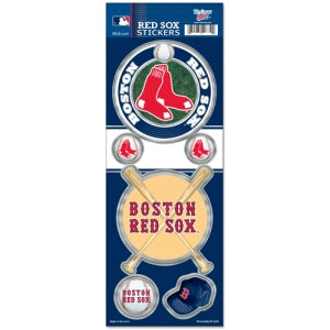 Boston Red Sox Decal 4x11 Die Cut Prismatic Style-0