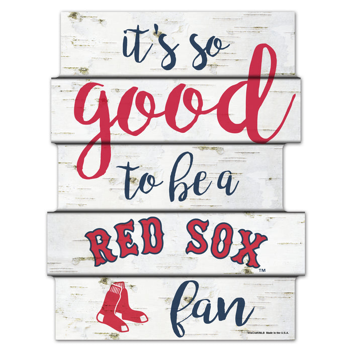 Boston Red Sox Sign 11x14 Wood Good To Be A Fan-0
