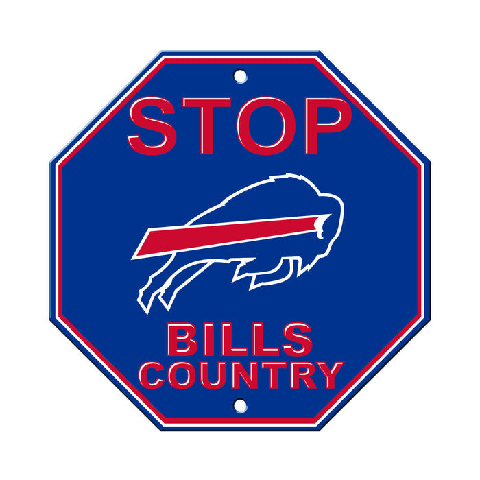 Buffalo Bills Sign 12x12 Plastic Stop Style-0