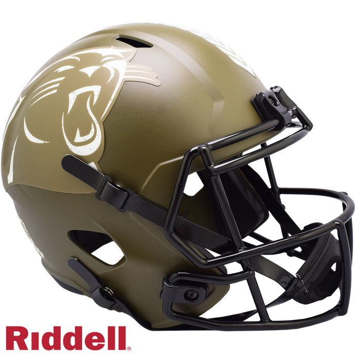 Carolina Panthers Helmet Riddell Replica Full Size Speed Style Salute To Service-0