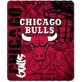 Chicago Bulls Blanket 50x60 Fleece Hard Knocks Design-0