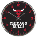 Chicago Bulls Clock Round Wall Style Chrome-0