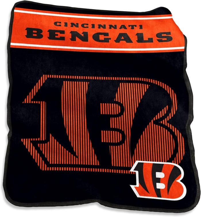 Cincinnati Bengals Blanket 60x80 Raschel Throw-0