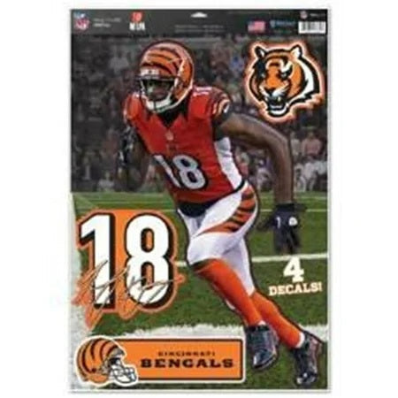 Cincinnati Bengals Decal 11x17 Multi Use AJ Green Design-0