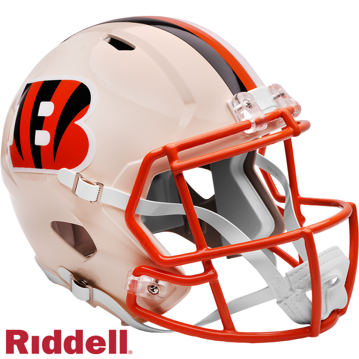 Cincinnati Bengals Helmet Riddell Replica Full Size Speed Style Retro Collection-2