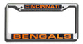 Cincinnati Bengals License Plate Frame Laser Cut Chrome - Special Order-0