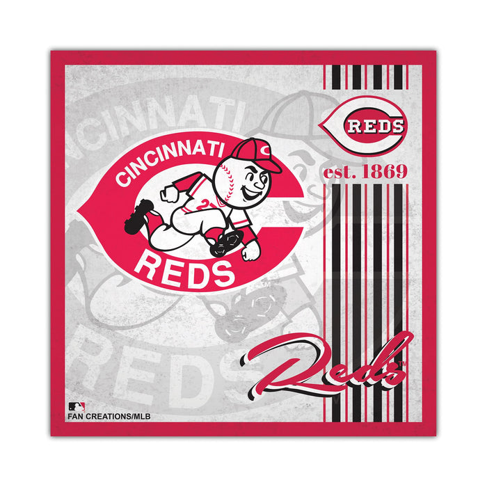 Cincinnati Reds Sign Wood 10x10 Album Design - Special Order-0
