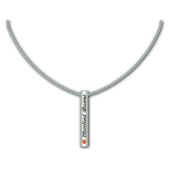 Cleveland Browns Necklace Silver Bar-0
