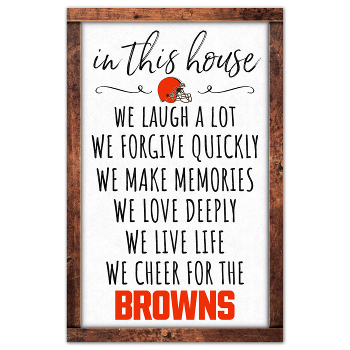 Cleveland Browns Sign 11x17 Wood In This House-0