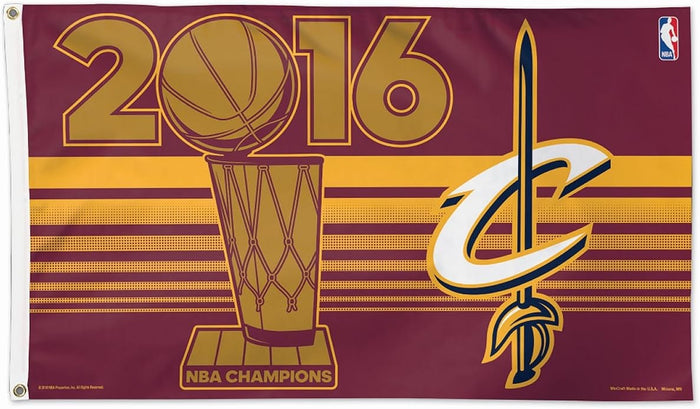 Cleveland Cavaliers Flag 3x5 Deluxe Style Celebration w/o Players 2016 Champions Design-0