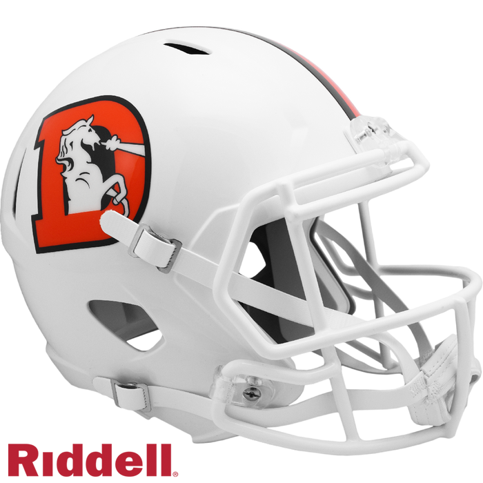 Denver Broncos Helmet Riddell Replica Full Size Speed Style On-Field Alternate 2023 Snowcapped-0