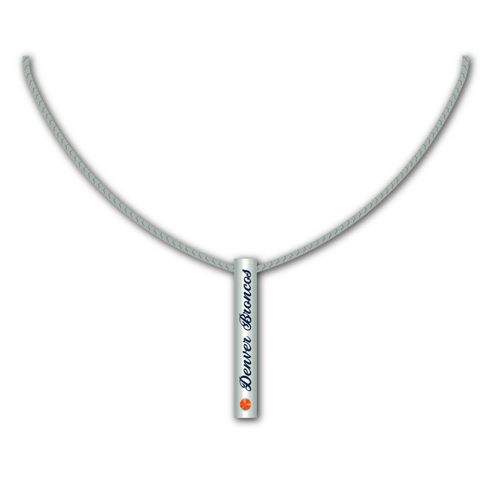 Denver Broncos Necklace Silver Bar-0