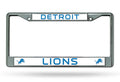Detroit Lions License Plate Frame Chrome-0