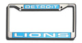 Detroit Lions License Plate Frame Laser Cut Chrome-0
