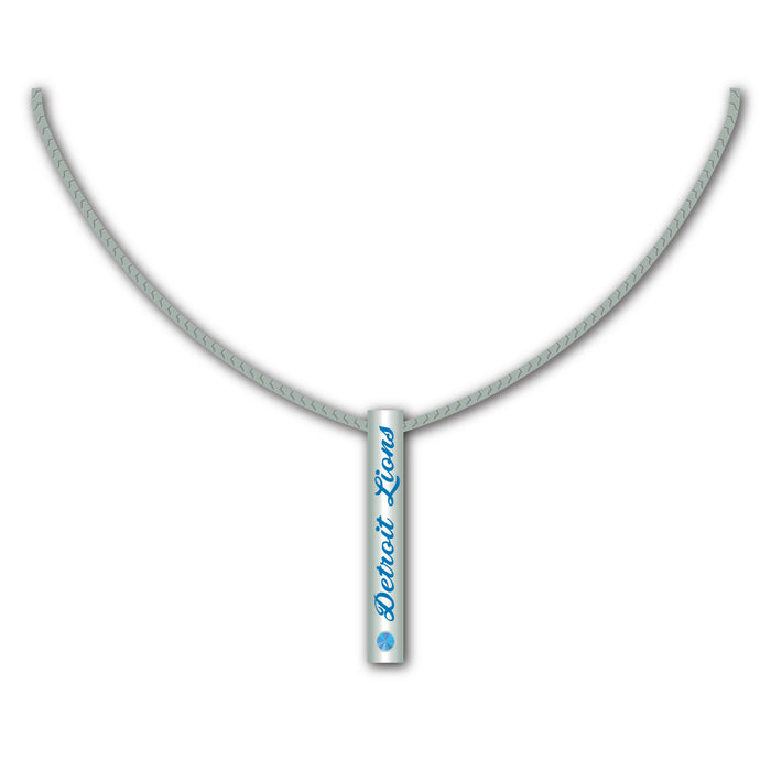 Detroit Lions Necklace Silver Bar-0