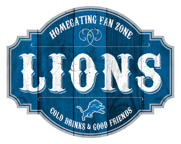 Detroit Lions Sign Wood 12 Inch Homegating Tavern-0