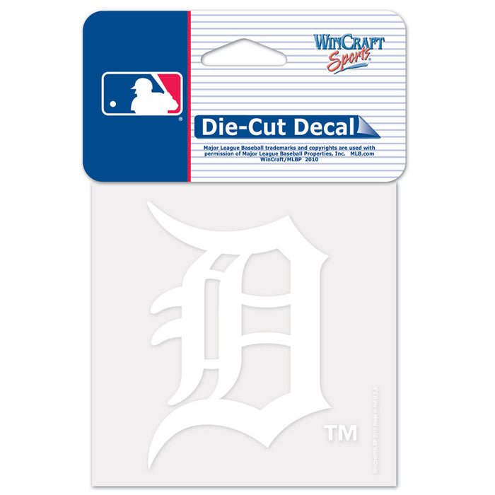 Detroit Tigers Decal 4x4 Perfect Cut White-0