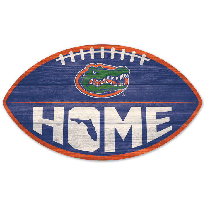 Florida Gators Sign Wood Football Shape-0