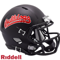 Fresno State Bulldogs Helmet Riddell Replica Mini Speed Style Matte Black-0