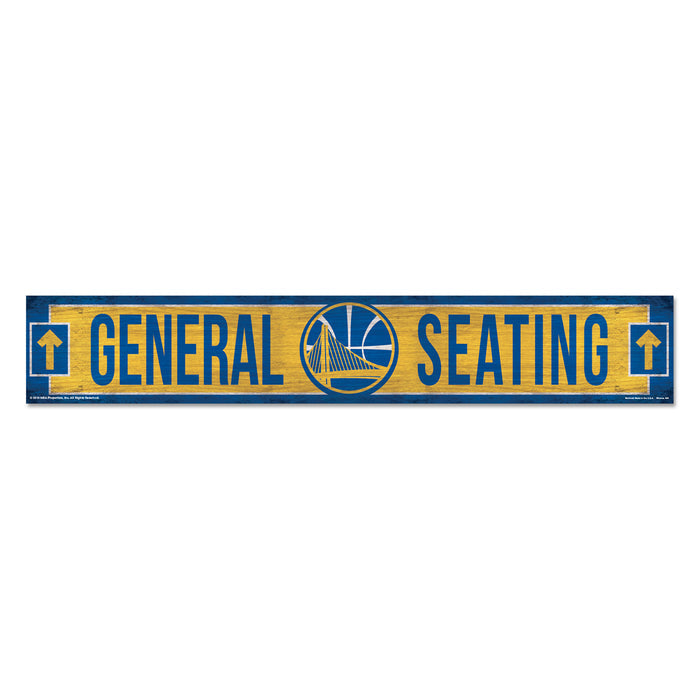 Golden State Warriors Sign 6x36 Wood General Seating-0