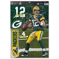 Green Bay Packers Decal 11x17 Multi Use Aaron Rodgers Design 4 Piece-0