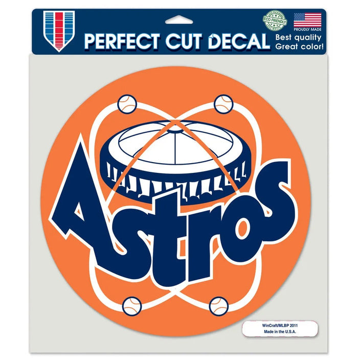 Houston Astros Decal 8x8 Perfect Cut Color Cooperstown Design - Special Order-0