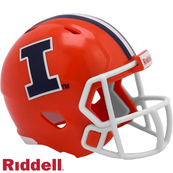 Illinois Fighting Illini Helmet Riddell Pocket Pro Speed Style Periodic Restock-0