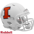 Illinois Fighting Illini Helmet Riddell Replica Mini Speed Style White-0