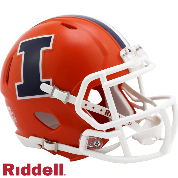 Illinois Fighting Illini Helmet Riddell Replica Mini Speed Style-0