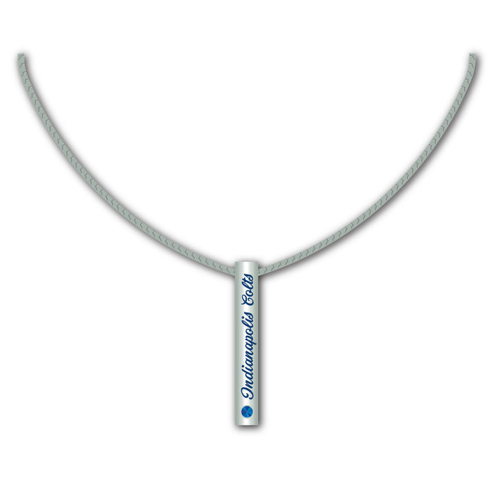 Indianapolis Colts Necklace Silver Bar-0