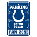 Indianapolis Colts Sign 12x18 Plastic Fan Zone Parking Style CO-0