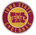 Iowa State Cyclones Sign Wood 12 Inch Round State Design-0