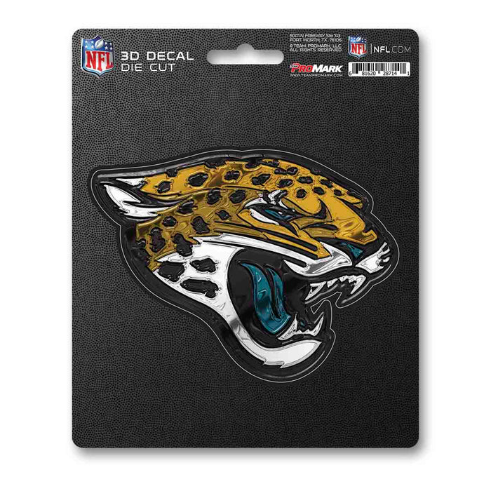 Jacksonville Jaguars Decal 5x8 Die Cut 3D Logo Design-0