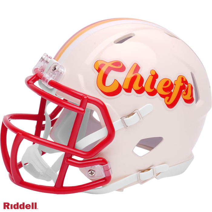 Kansas City Chiefs Helmet Riddell Replica Full Size Speed Style Retro Collection-3