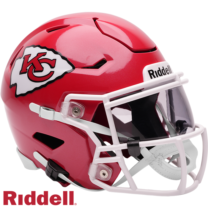 Kansas City Chiefs Helmet Riddell Replica Mid-Size MIDI SpeedFlex Style-0