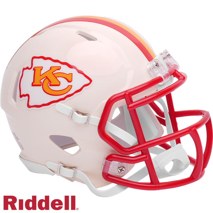 Kansas City Chiefs Helmet Riddell Replica Mini Speed Style Retro Collection-3