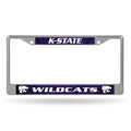 Kansas State Wildcats License Plate Frame Chrome Printed Insert-0