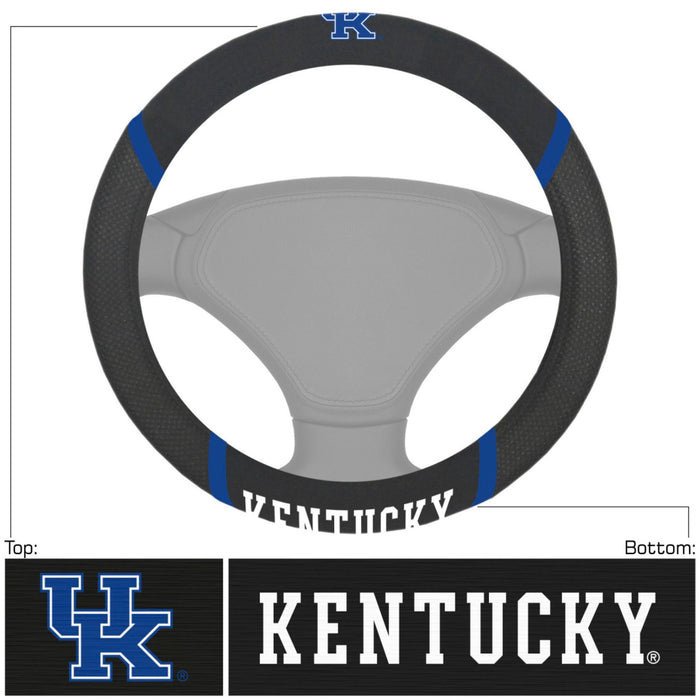 Kentucky Wildcats Steering Wheel Cover Mesh/Stitched-0