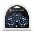 Los Angeles Rams Golf Chip with Marker 3 Pack-0