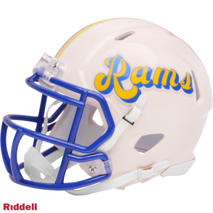 Los Angeles Rams Helmet Riddell Replica Mini Speed Style Retro Collection-1