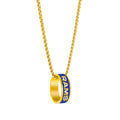Los Angeles Rams Necklace Fashion Ring Pendant Gold-0