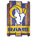 Los Angeles Rams Sign 11x17 Wood Fence Style-0