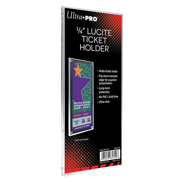 Lucite Ticket Stub 2-1/2 X 7 Holder-0